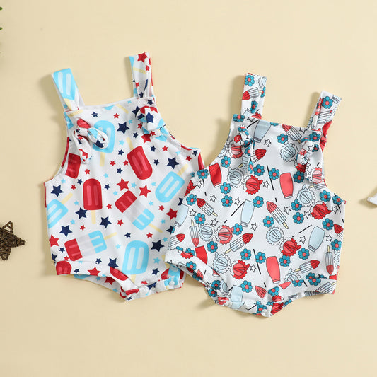 Baby Printed Front Knotted Suspender