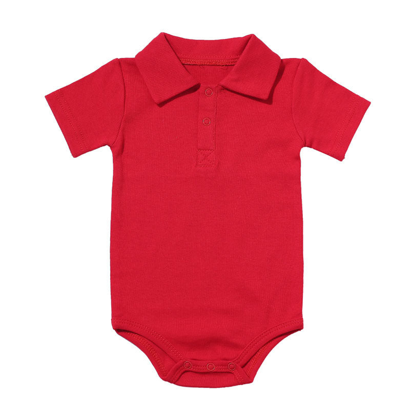 Lapel baby onesie