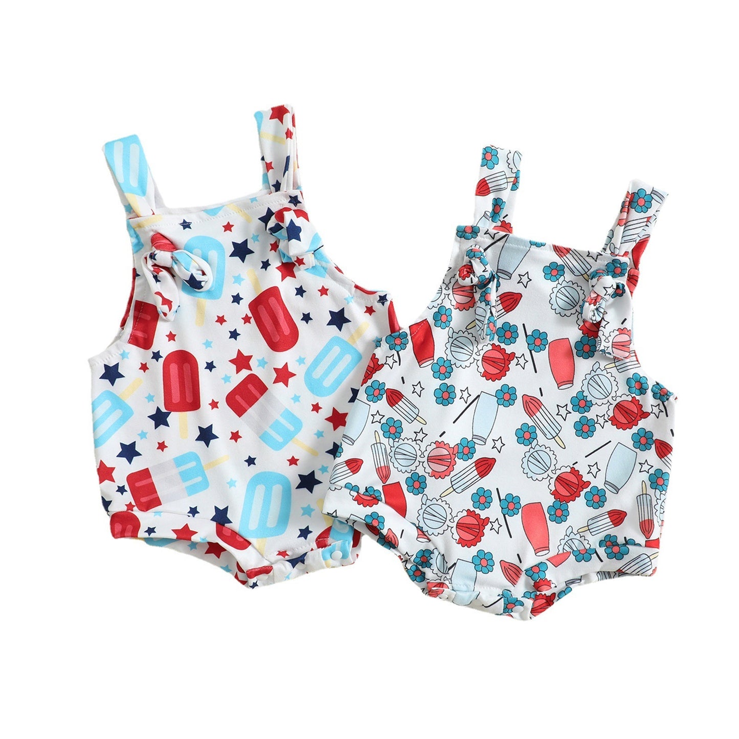 Baby Printed Front Knotted Suspender