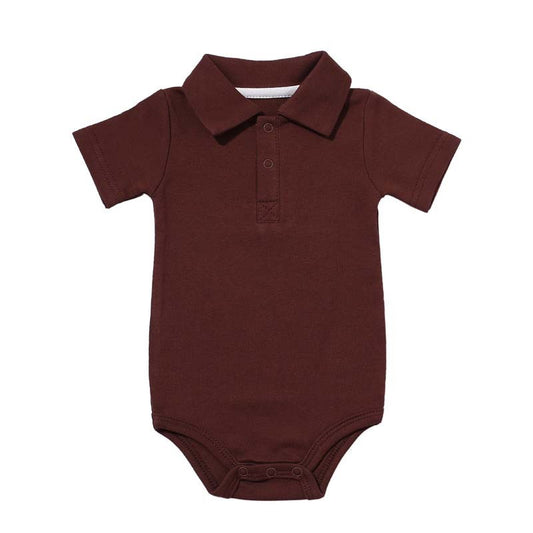 Lapel baby onesie