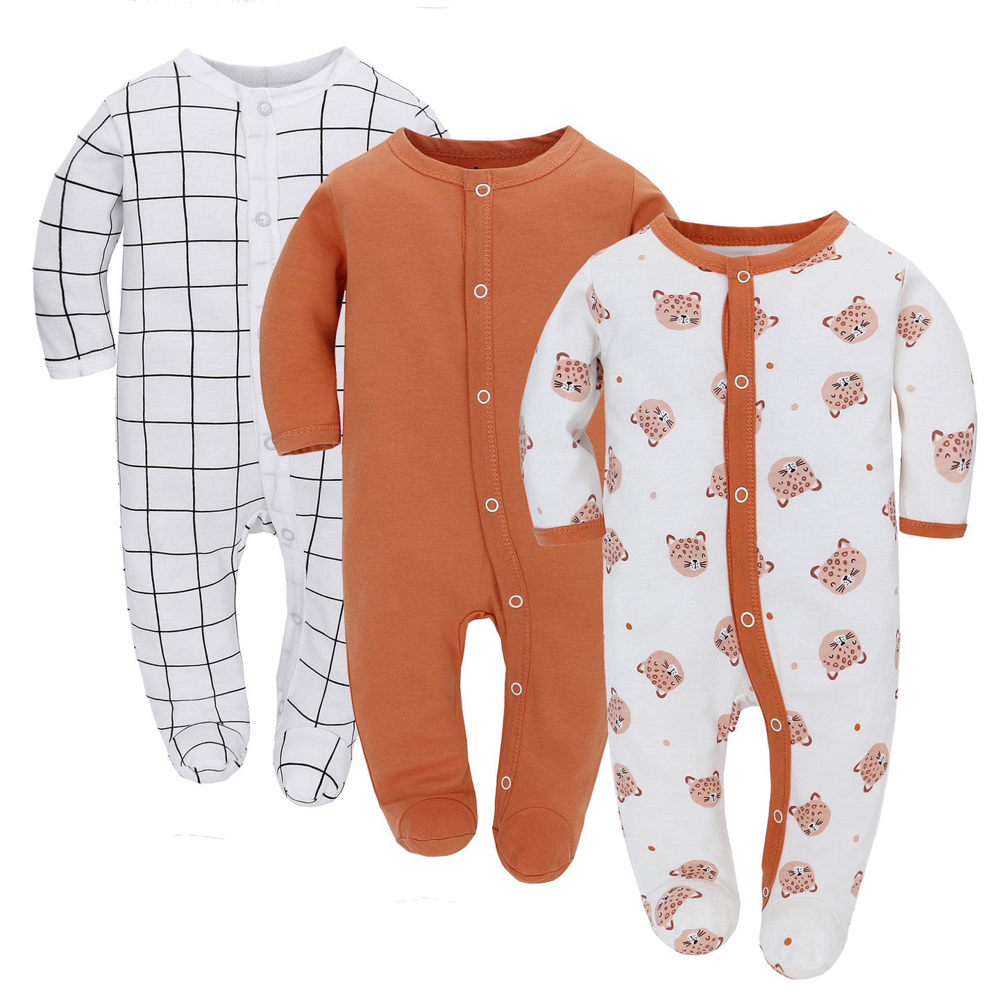 Baby Jumpsuit Long Sleeve Romper (3-Pack)