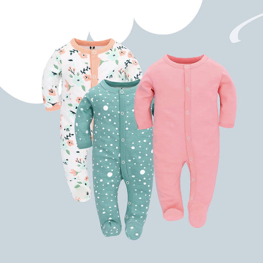 Baby Jumpsuit Long Sleeve Romper (3-Pack)